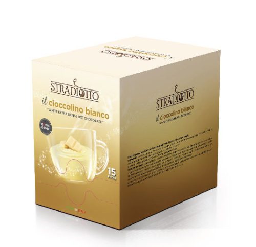 Stradiotto extra sűrű mogyorós fehér forró csokoládé 15×25 g