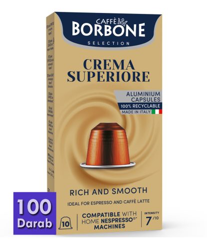 Caffé Borbone Crema Superiore alumínium Nespresso kaspzula 100 db