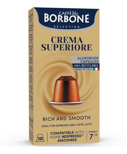 Caffé Borbone Crema Superiore alumínium Nespresso kaspzula 10 db