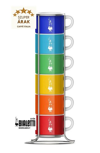 Bialetti Espresso csésze szett állvánnyal 6 db
