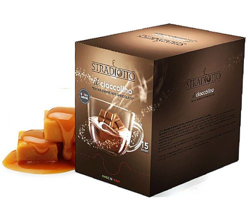 Stradiotto extra sűrű karamellás forró csokoládé 15×25 g