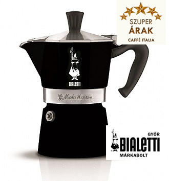 Bialetti Moka Express 3 személyes fekete kotyogós kávéfőző