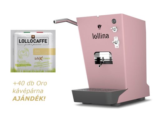 Lollo Caffé Lollina Plus ESE Pod kávépárnás kávéfőző rosa-pop + 40 ajándék kávépárna