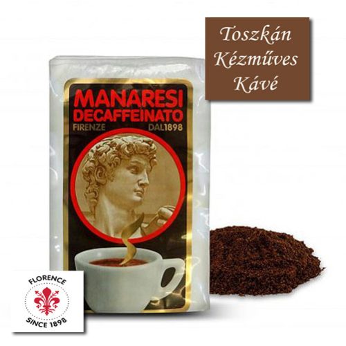 Caffé Manaresi Decaffeinato prémium koffeinmentes őrölt kávé 250 g