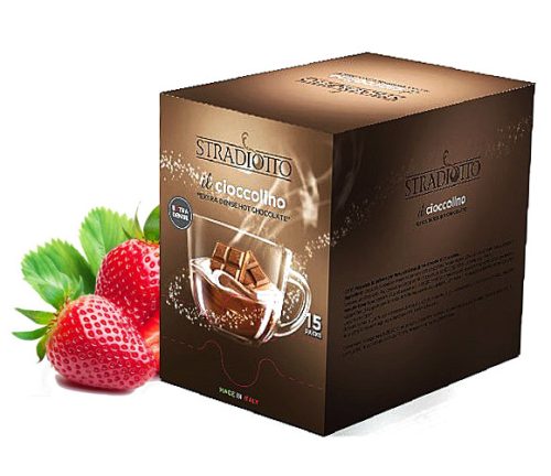 Stradiotto extra sűrű epres forró csokoládé 15×25 g