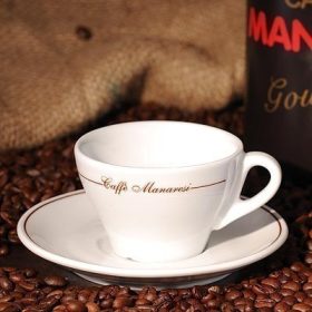 Caffé Manaresi porcelán espresso csésze + csészealj