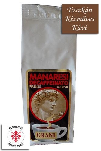 Caffé Manaresi Decaffeinato kézműves koffeinmentes szemes kávé 250 g