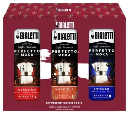 Bialetti őrölt kávé kollekció díszdobozban 3×250 g