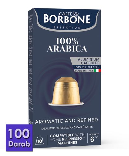 Caffé Borbone 100% Arabica alumínium Nespresso kapszula 100 db 