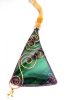 Karácsonyfa Tiffany üveg ablakdísz csengővel 2