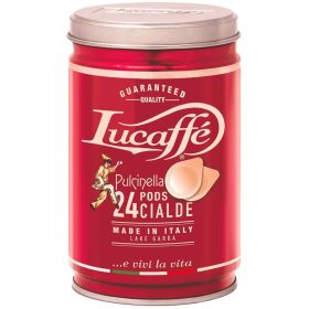Lucaffé Pulcinella ESE Pod kávépárna fémdobozban 25 db