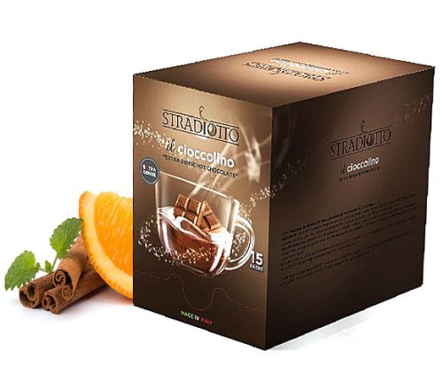 Stradiotto extra sűrű fahéjas-narancsos forró csokoládé 15×25 g