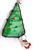 Tiffany üveg karácsonyfa Mikulással és gyönggyel 