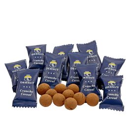   Dersut ropogós gabonagolyók csokoládéval és kakaó porral bevonva 100 g